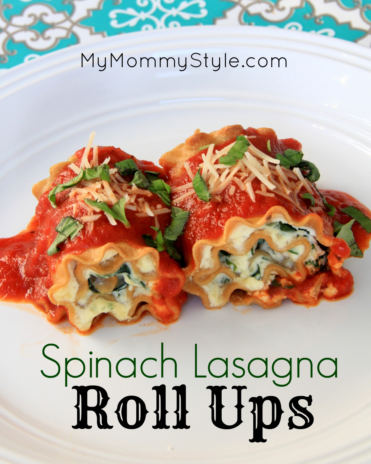 lasagna alfredo roll ups with spinach