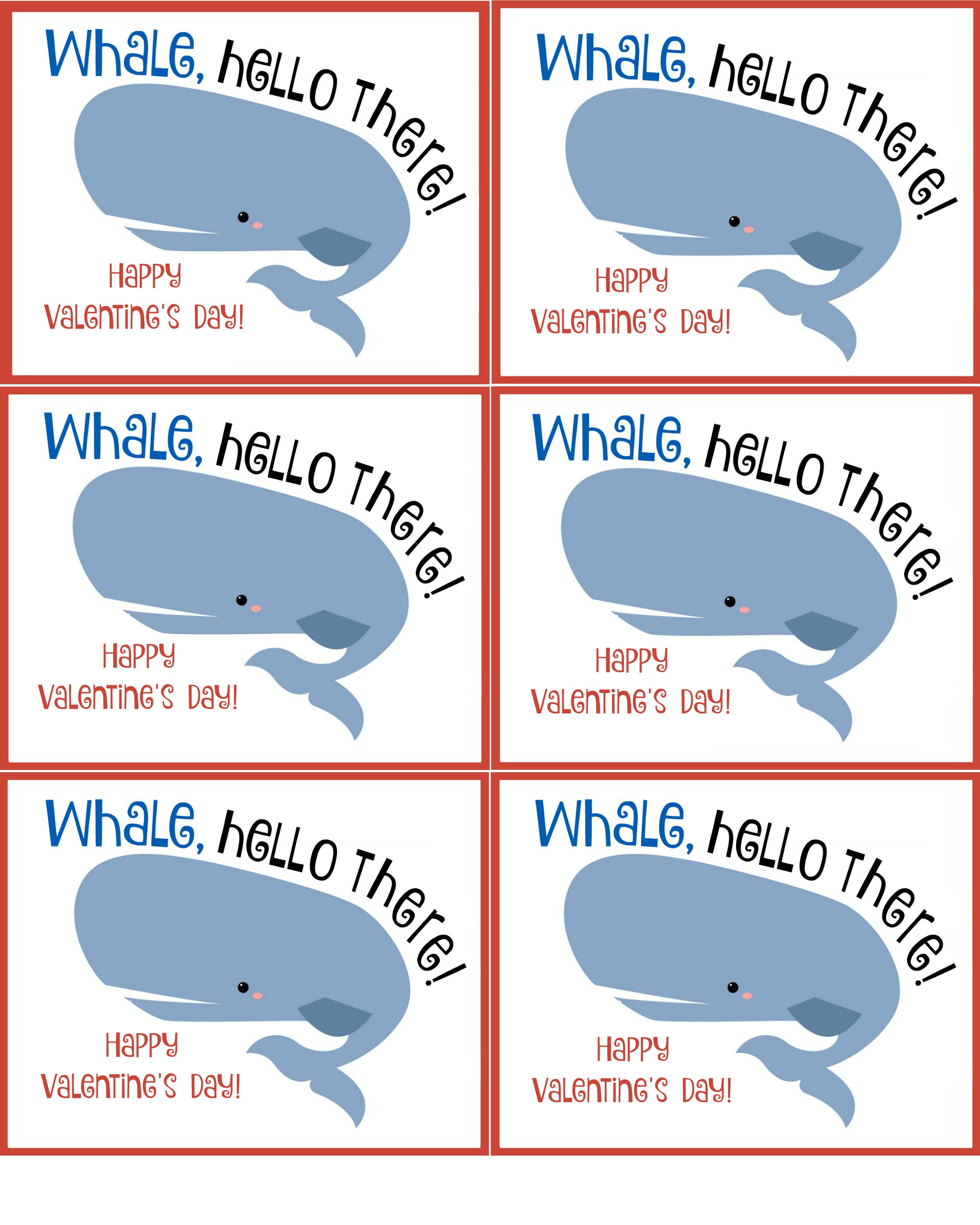 Whale Valentines with free printables - My Mommy Style