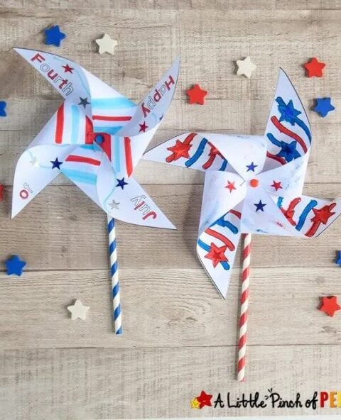 Roundup image for Dollar Store 4th of July Crafts for Kids
