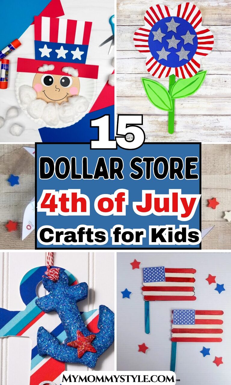Roundup image for Dollar Store 4th of July Crafts for Kids
