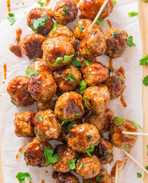 Roundup image for Easy Potluck Ideas for a Crowd (Cheap + Simple)
