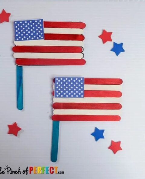 Roundup image for Dollar Store 4th of July Crafts for Kids
