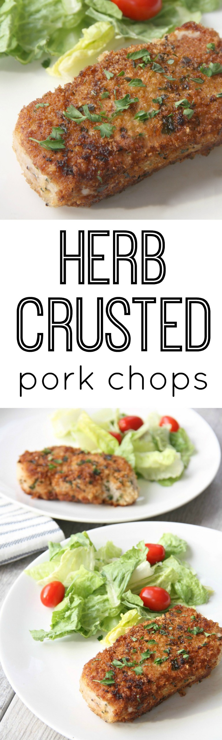 Delicious Herb Crusted pork chops