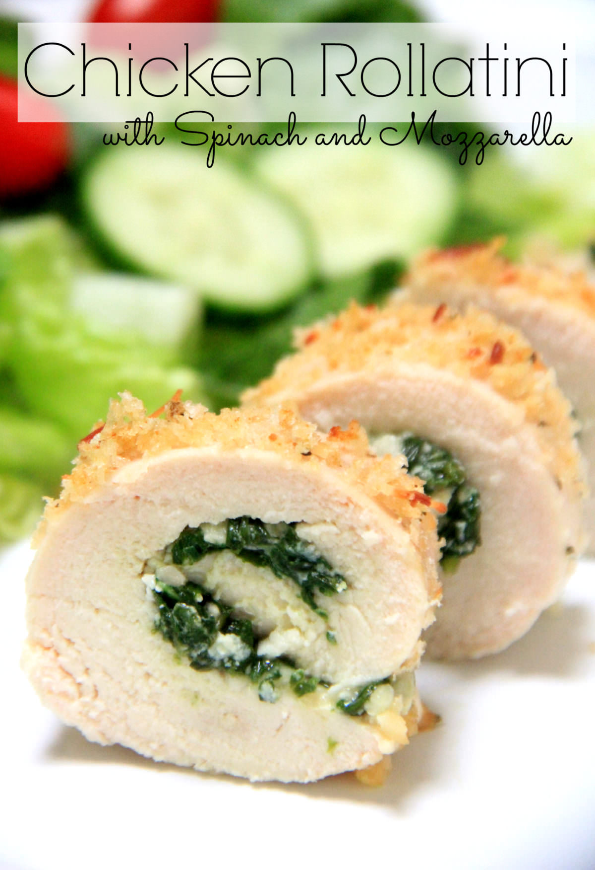 Roll up that boring chicken breast with spinach and mozzarella cheese to make this chicken rollatini masterpiece. High in protein and easy to make Keto friendly! via @mymommystyle
