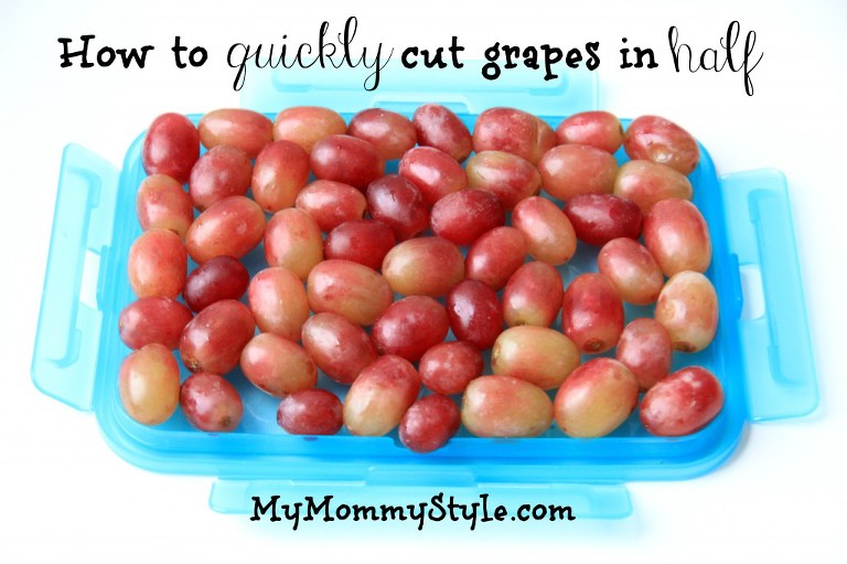 How to quickly cut grapes in half