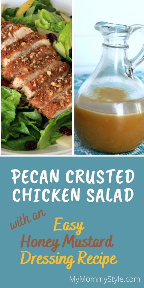 Pecan crusted chicken with honey mustard dressing
