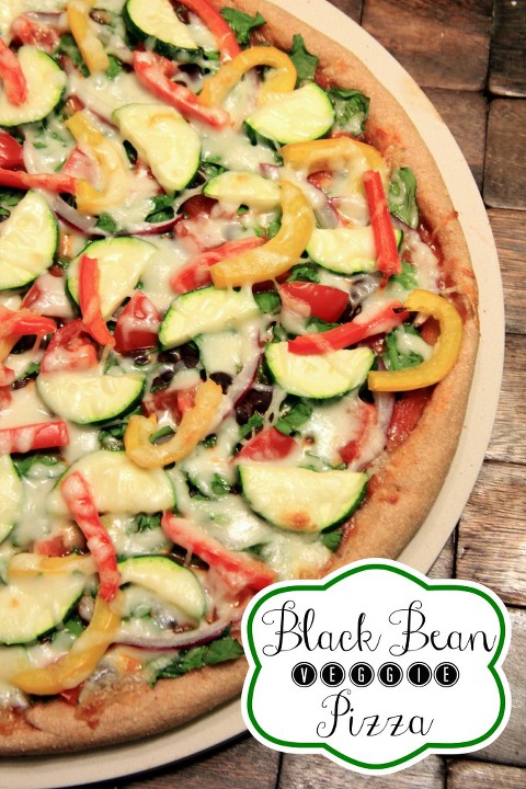 black bean veggie pizza