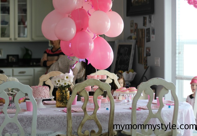 pink birthday table, pretty, princess, tea party