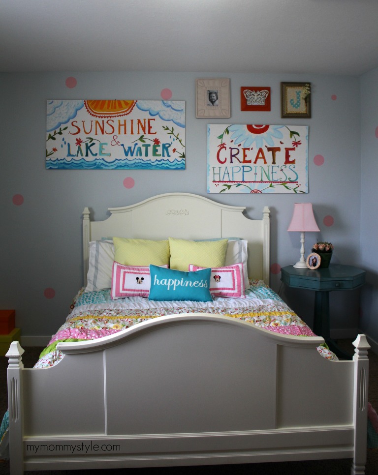 Little Girls Room, mymommystyle.com, polka dot walls