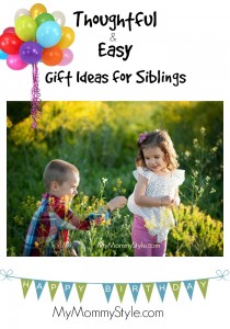 Thoughtful and Easy gift ideas for siblings, mymommystyle.com, boy and girl, boy giving girl flower, giftgiving, gratitude, thoughfulness