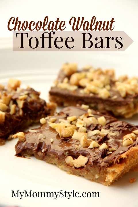Chocolate Walnut Toffee Bars