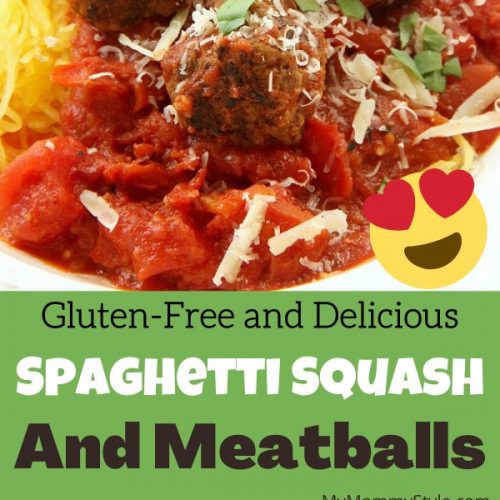 Spaghetti squash and meatballs