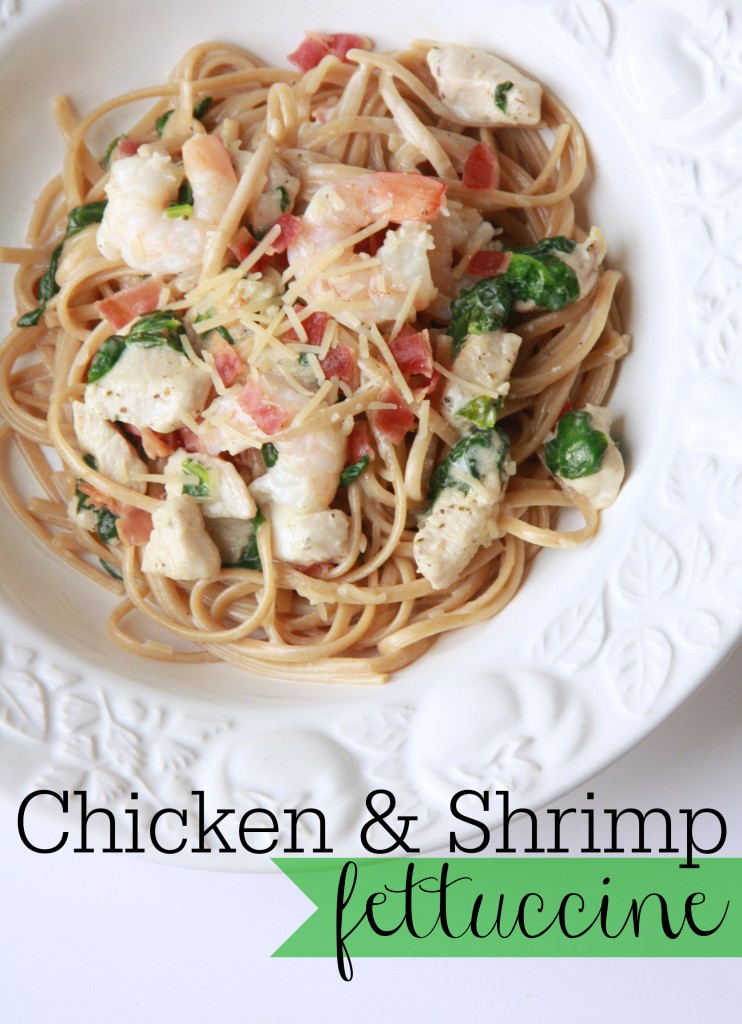 Chicken and Shrimp Fettuccine - My Mommy Style