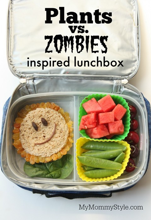 plants vs zombies inspired lunchbox