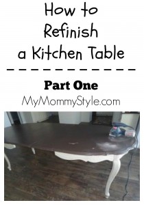 How to refinish a kitchen table, part one, mymommystyle.com
