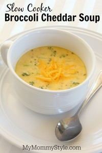 Slow Cooker Broccoli Cheddar Soup