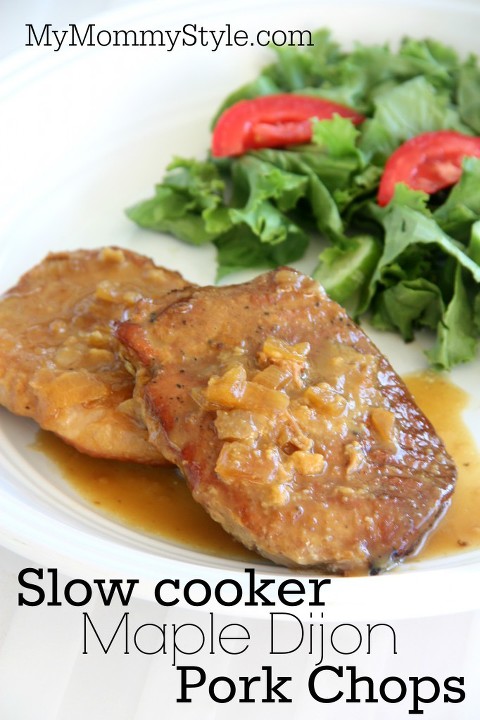 slow cooker maple dijon pork chops
