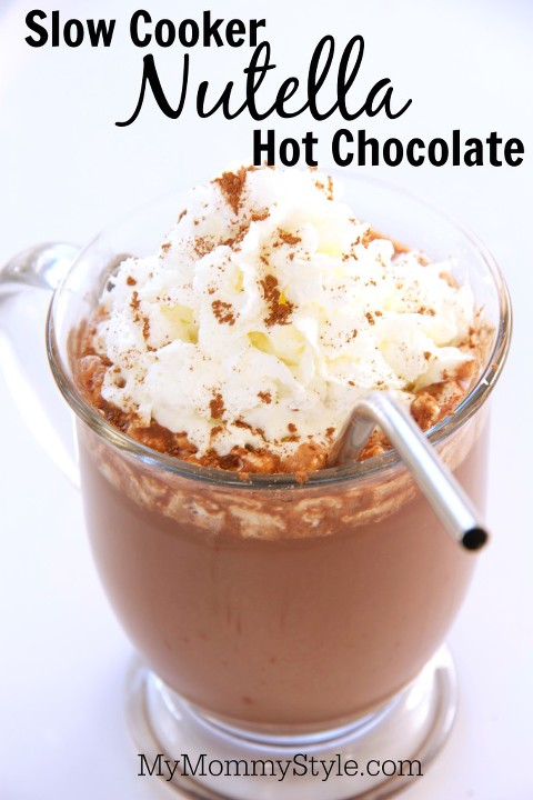 slow cooker nutella hot chocolate