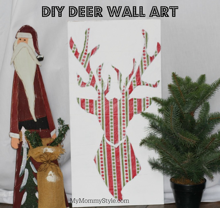 deer, diy, diy deer wall art, wall art, christmas, diy christmas
