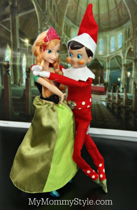 Elf on the shelf dancing with anna