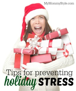 Christmas stress shopping woman