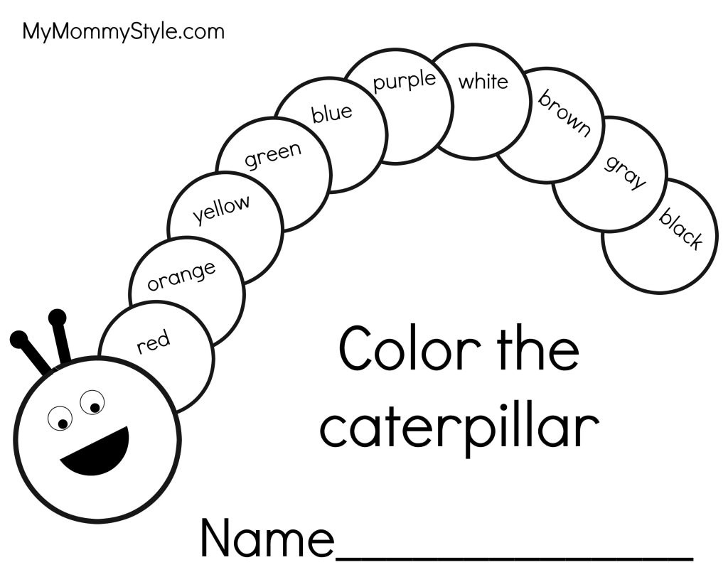 Very Hungry Caterpillar Writing Pages My Mommy Style