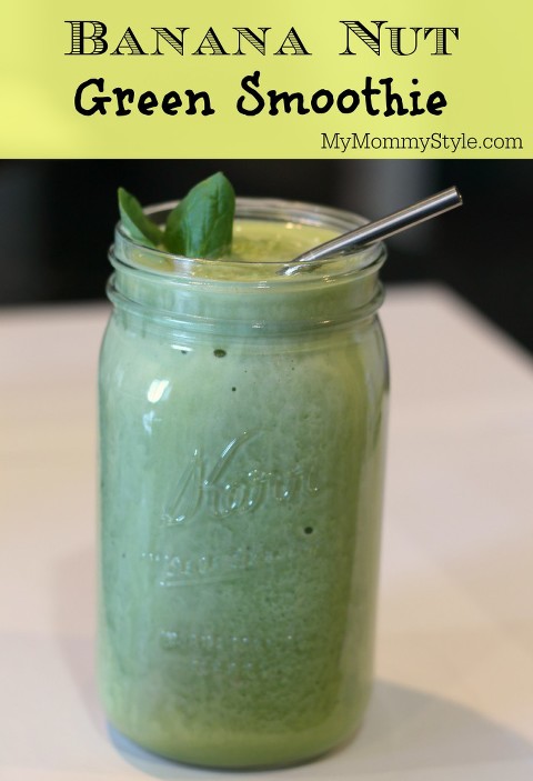 Banana Nut Green Smoothie, skinny gut, protein powder, healthy, shake recipes, healthy shake recipes, My Mommy Style