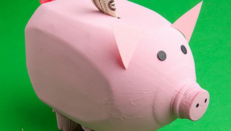 recycled piggy bank