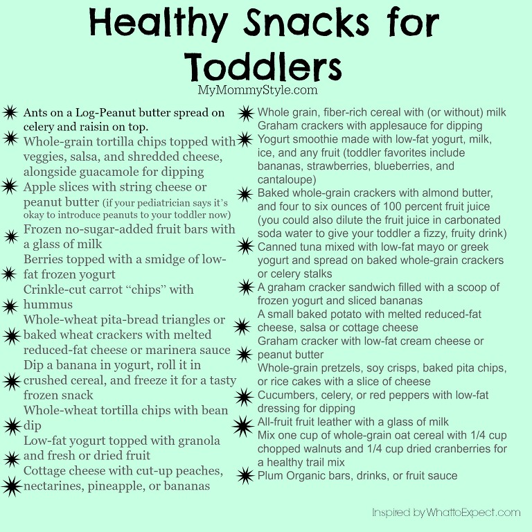 Healthy snacks for Toddlers