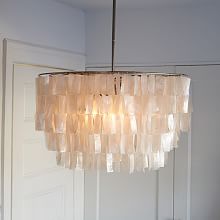 chandelier, west elm, light