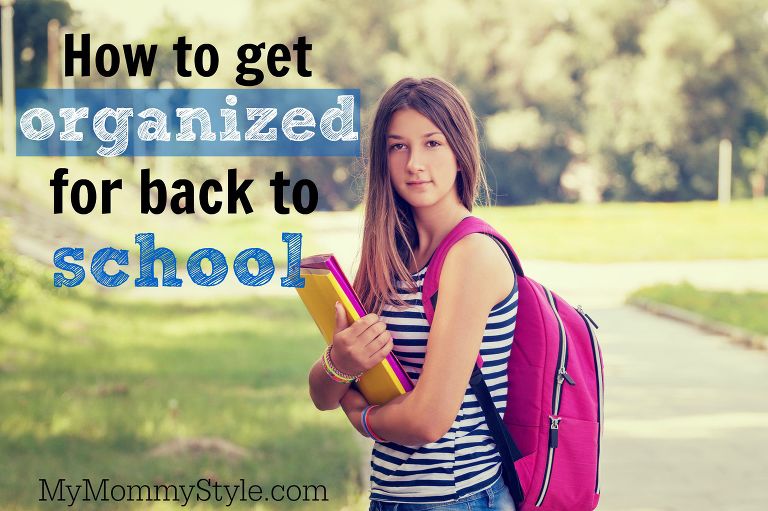 how to get organized for back to school