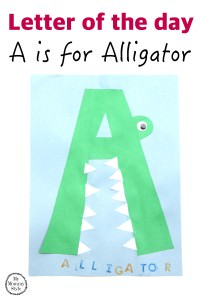 Letter of the day A is for alligator