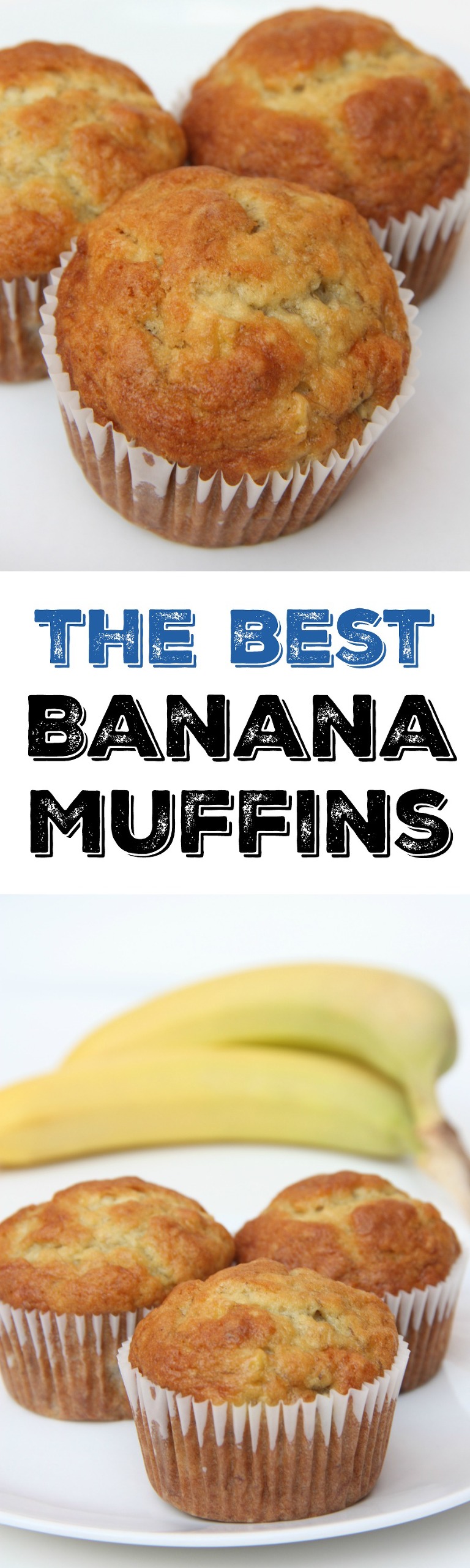 The best banana muffin recipe. The perfect breakfast recipe idea to use overripe bananas. This muffin recipe is so easy and the best muffins we've ever made!