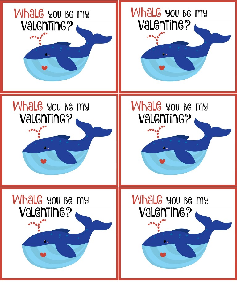 Whale You be my Valentine blue whale valentine