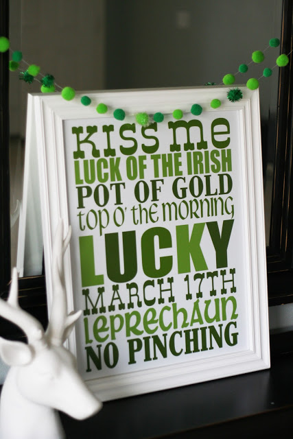 St Patrick's day subway art printable