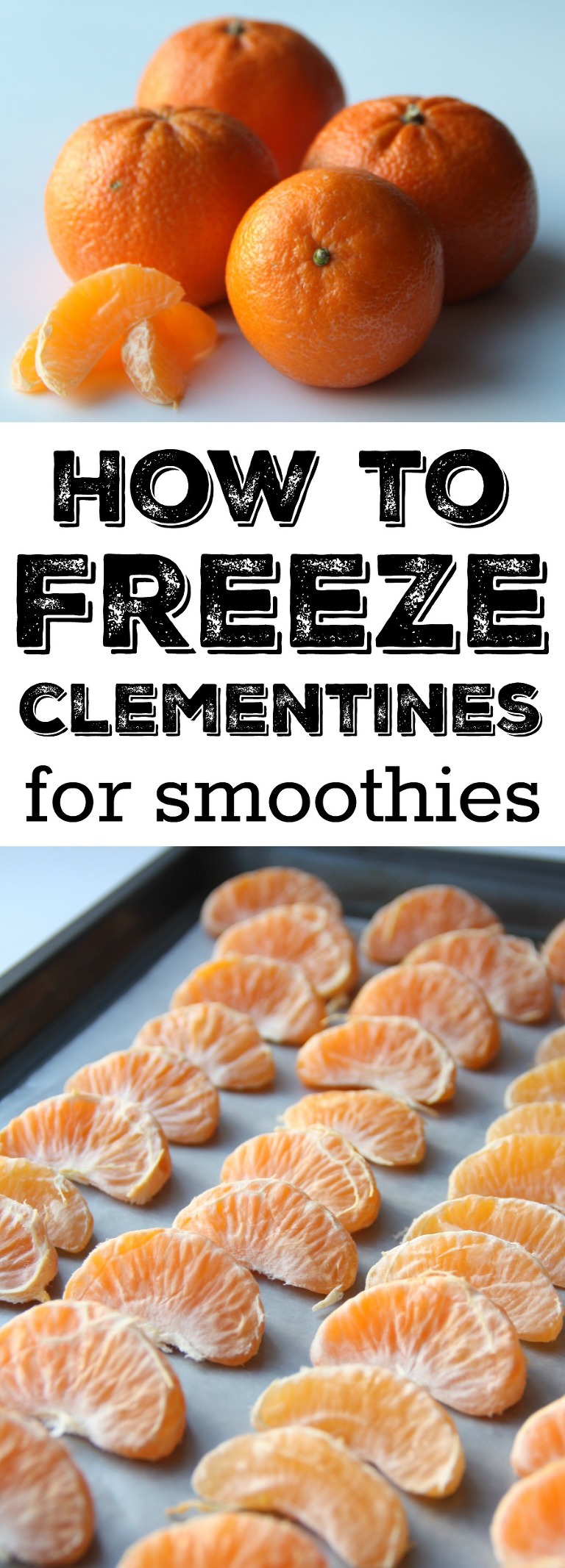 How to freeze clementines for smoothies