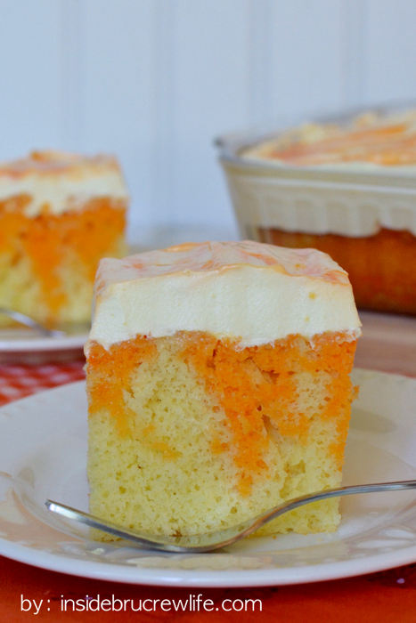 Orange Creamsicle poke cake