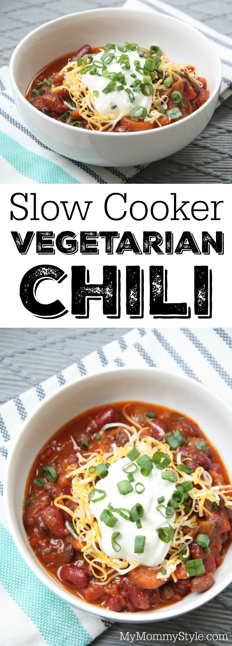 Slow cooker vegetarian chili