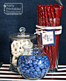 4th of july candy centerpieces