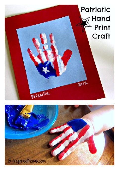 patriotic hand print craft