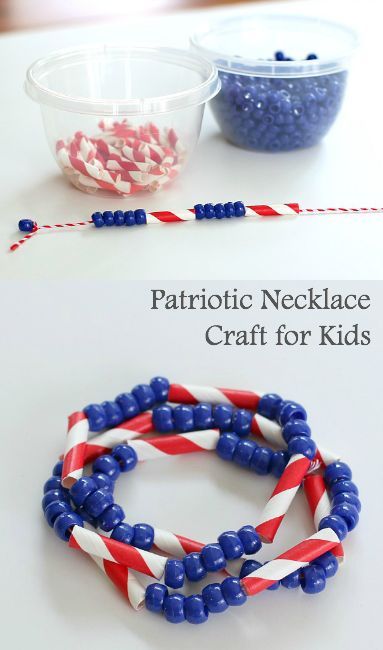 patriotic necklace craft