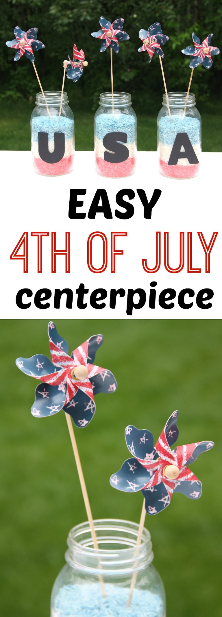 easy fourth of july centerpiece