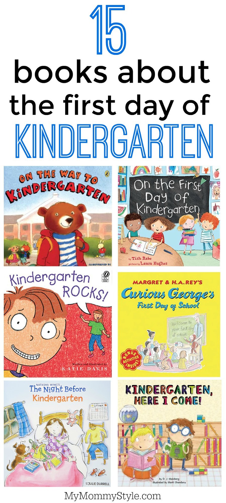 15 books about the first day of kindergarten