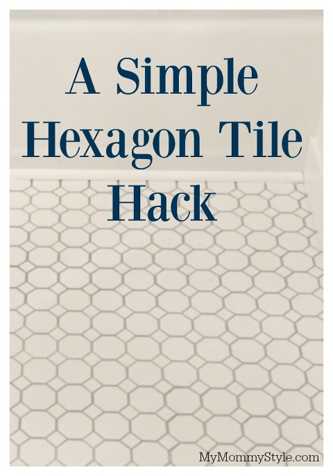 hexagon tile, white hexagon tile, Bathroom DIY