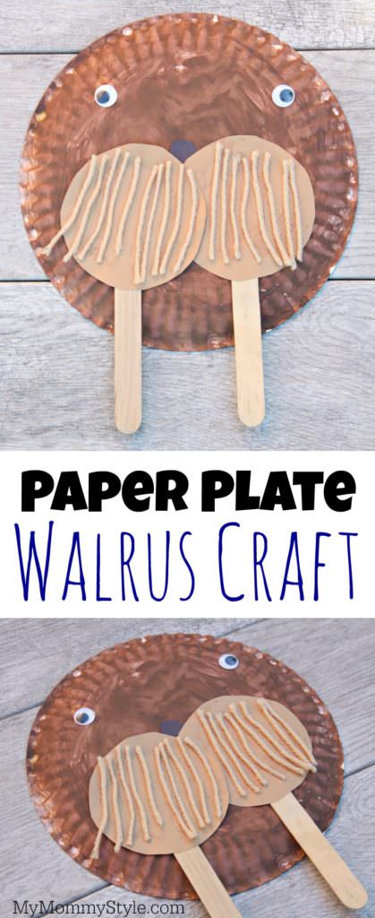 Paper plate Walrus craft