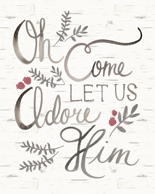 Oh come let us adore him sign