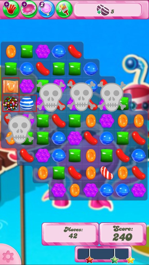 Candy Crush Level 130 Death