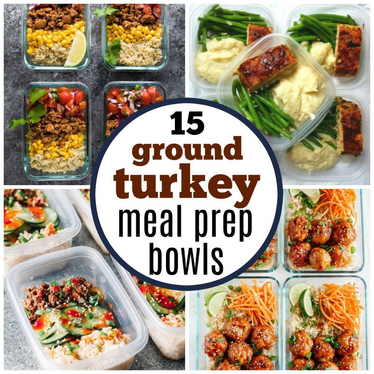 ground turkey meal prep bowls