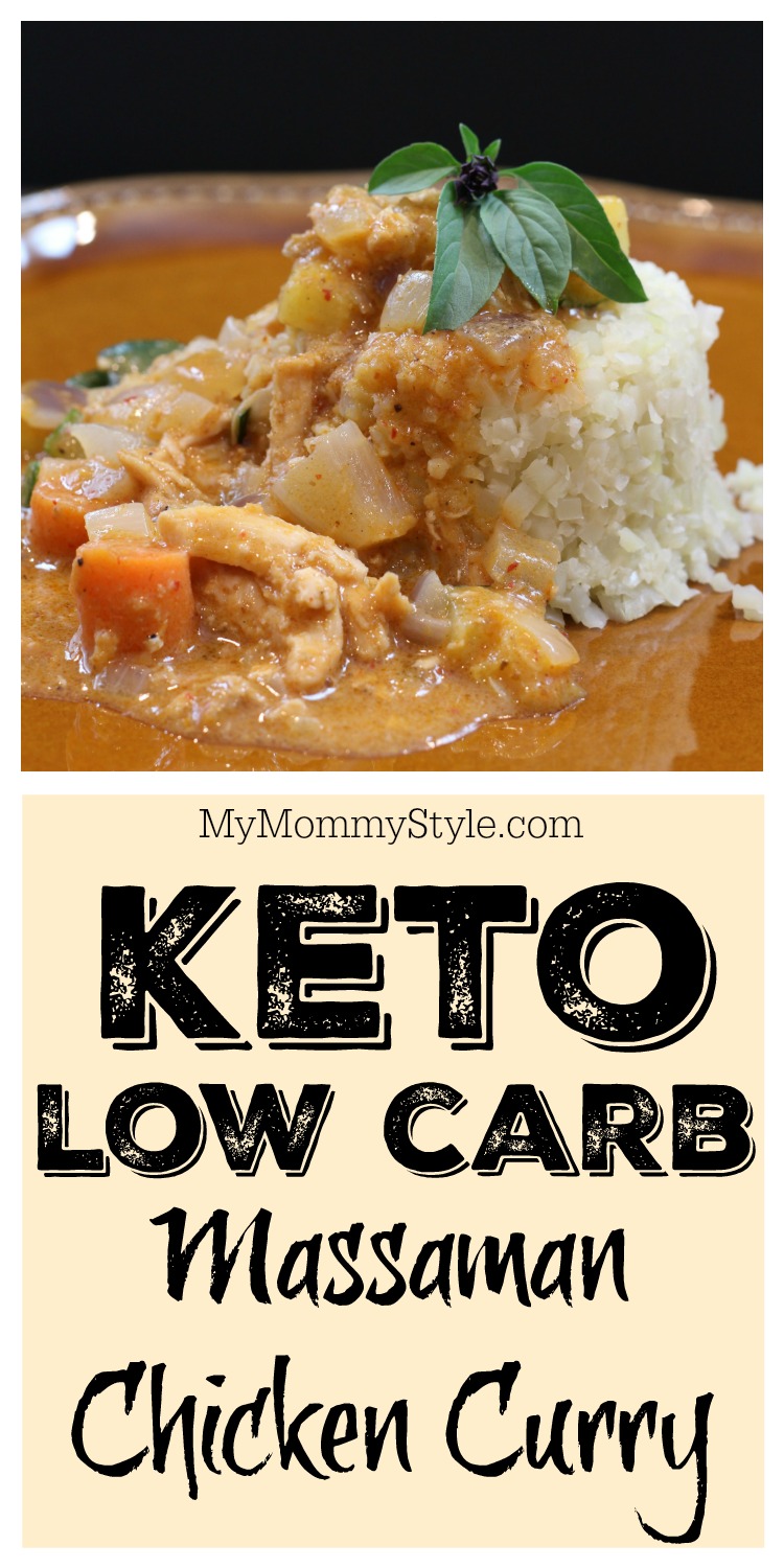 Keto Low Carb Chicken Curry Pinnable