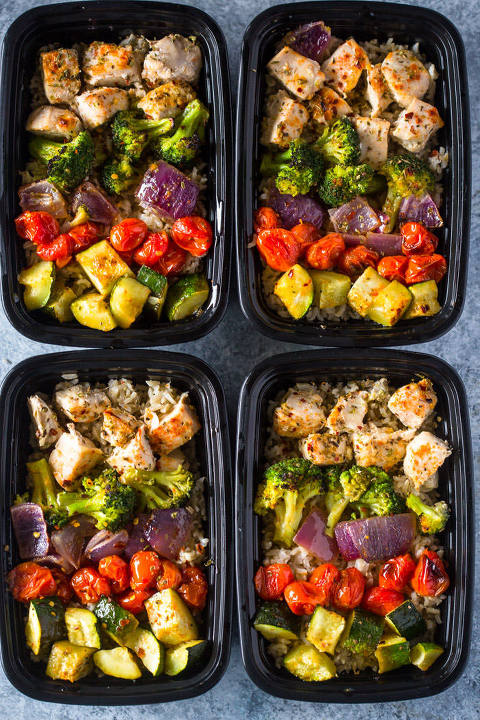 Roasted veggies and chicken meal prep recipes